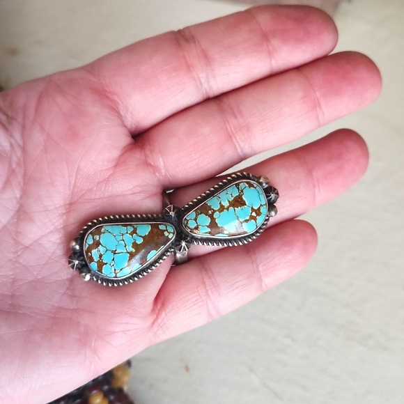 Incredible Native American Navajo Finger Climber Turquoise Ring 🩵💍🤎🎁 - Picture 10 of 12